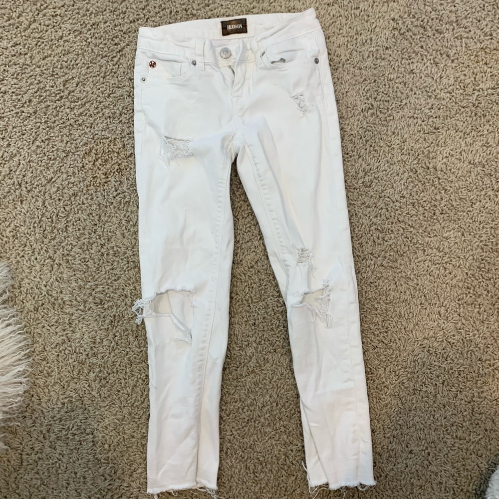 Hudson Kids White Ripped Jeans